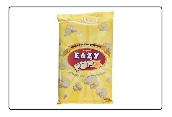 Eazypop Microwave Popcorn Butter Flavour 100g x 16 Pack