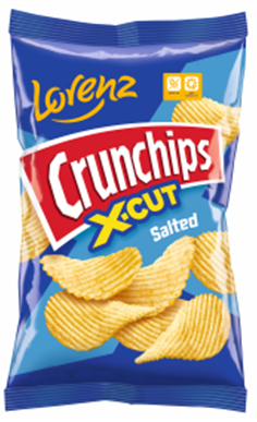 Lorenz Crunch-Chips X-Cut Salted 75g X 12