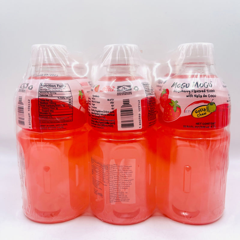 Mogu Mogu Strawberry flavoured Drink 320ml x 24 Bottles